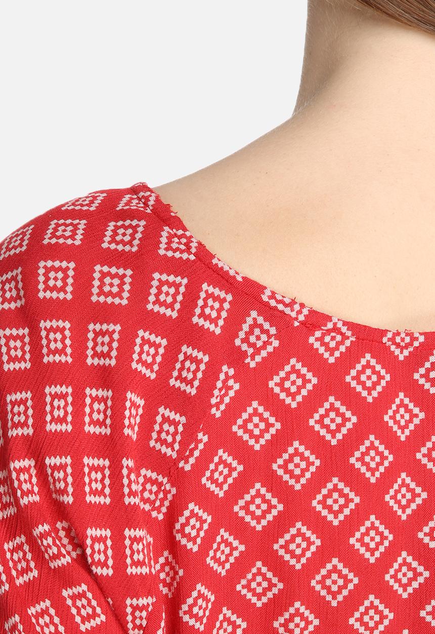 New Look - Amaris Tile Embroidered Border Shell Top