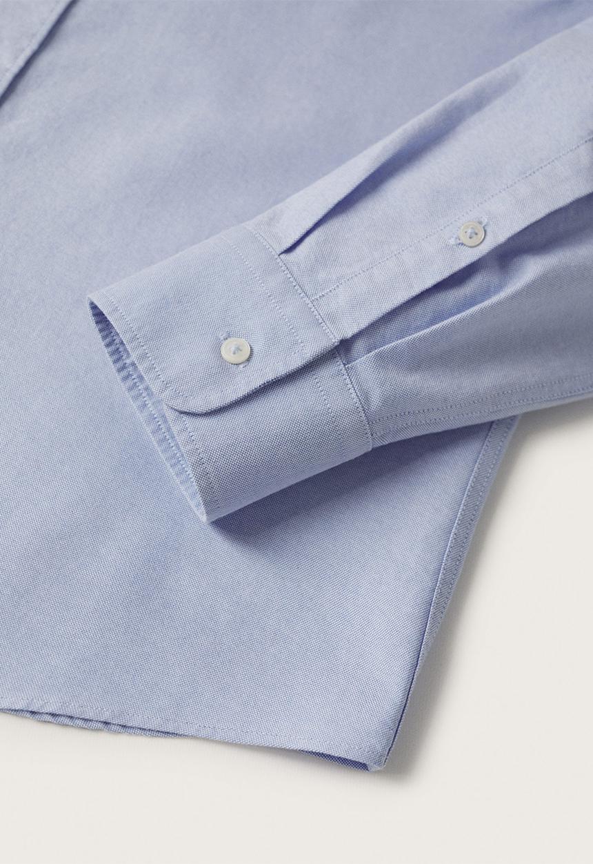 MANGO - Oxford Cotton Shirt - Blue