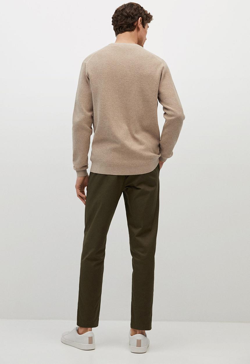 MANGO - Antigua  Structured cotton Knitwear - light beige