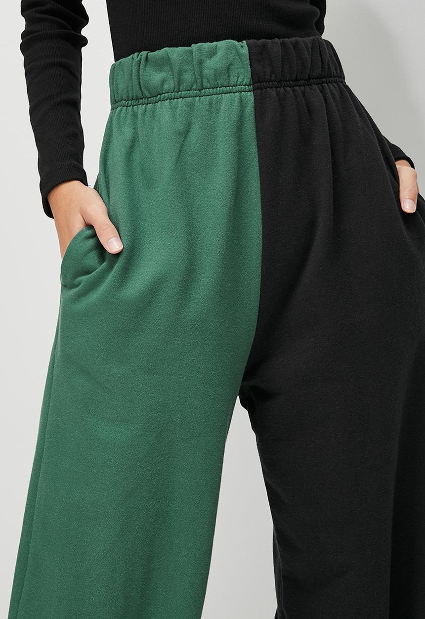 Blake - Colourblock jogger - emerald & black