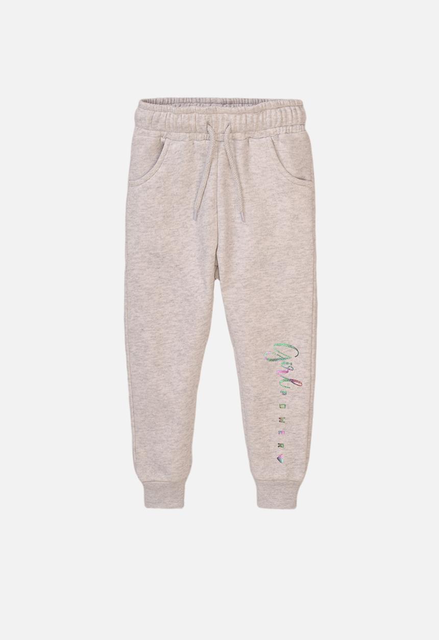 MINOTI - Grey basic fleece jogpant - grey 