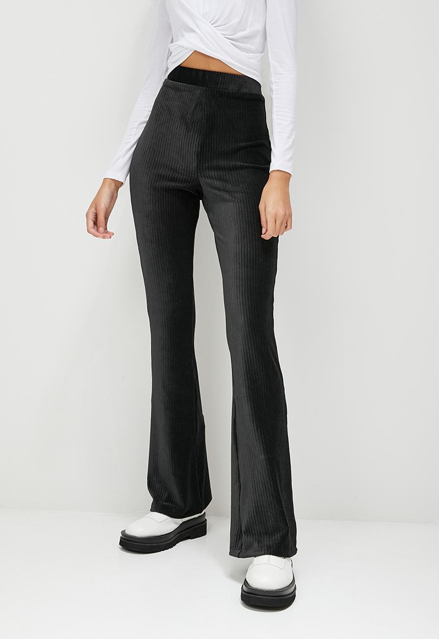 Blake - Corduroy wide leg pant - black