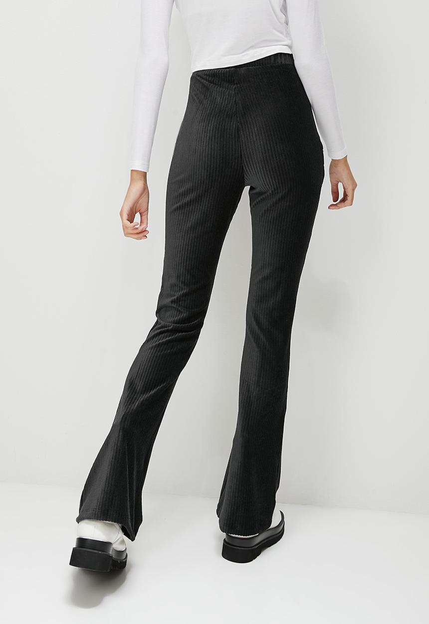 Blake - Corduroy wide leg pant - black