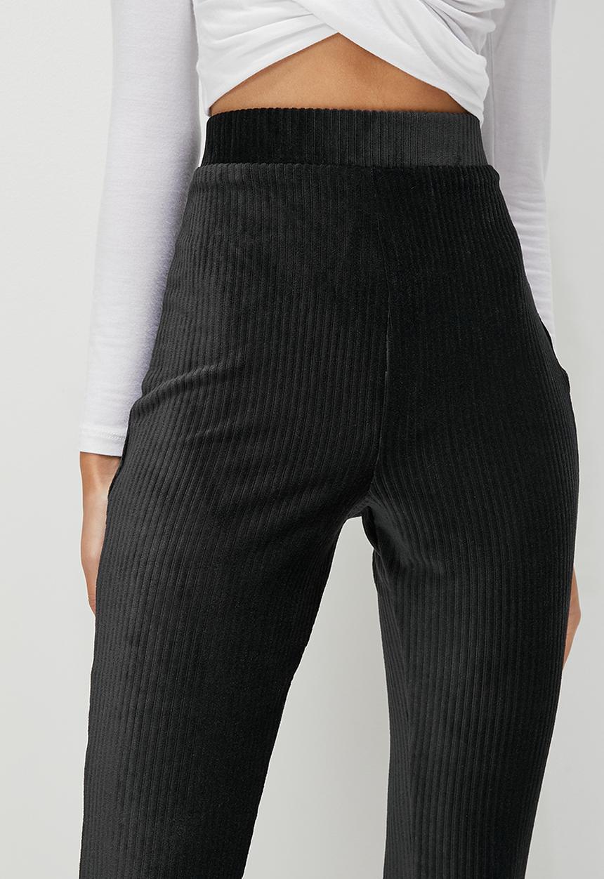 Blake - Corduroy wide leg pant - black