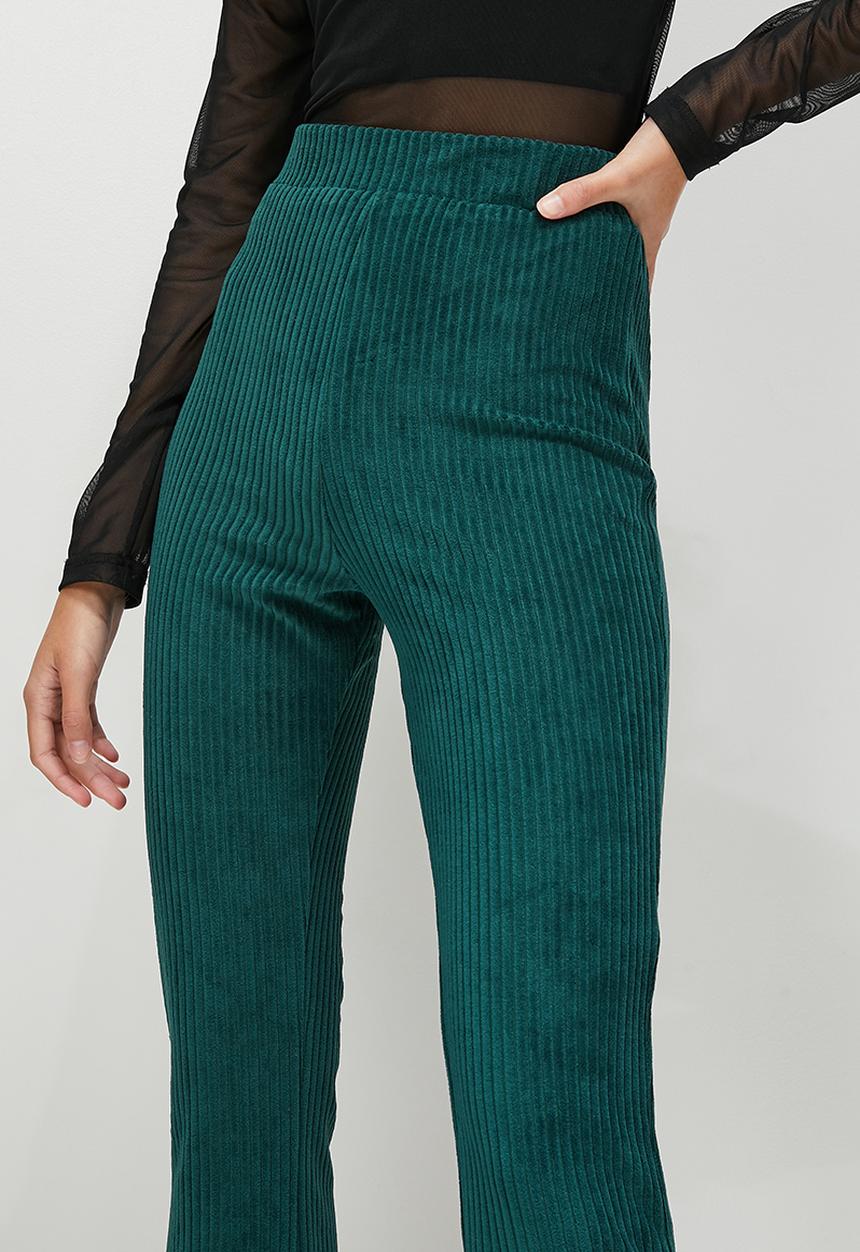 Blake - Corduroy wide leg pant - shaded spruce