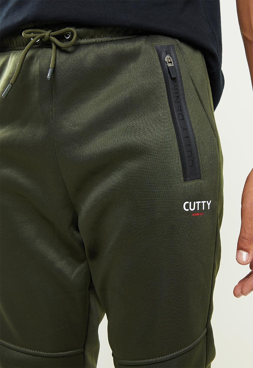 Cutty - Mens regular fit trackpant - khaki