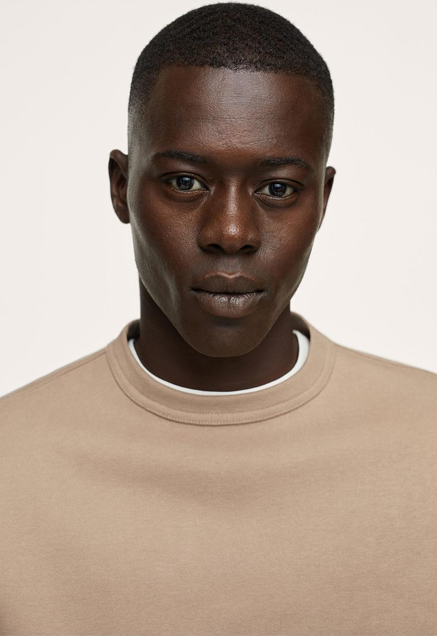 MANGO - Nola Plush cotton sweatshirt - Stone