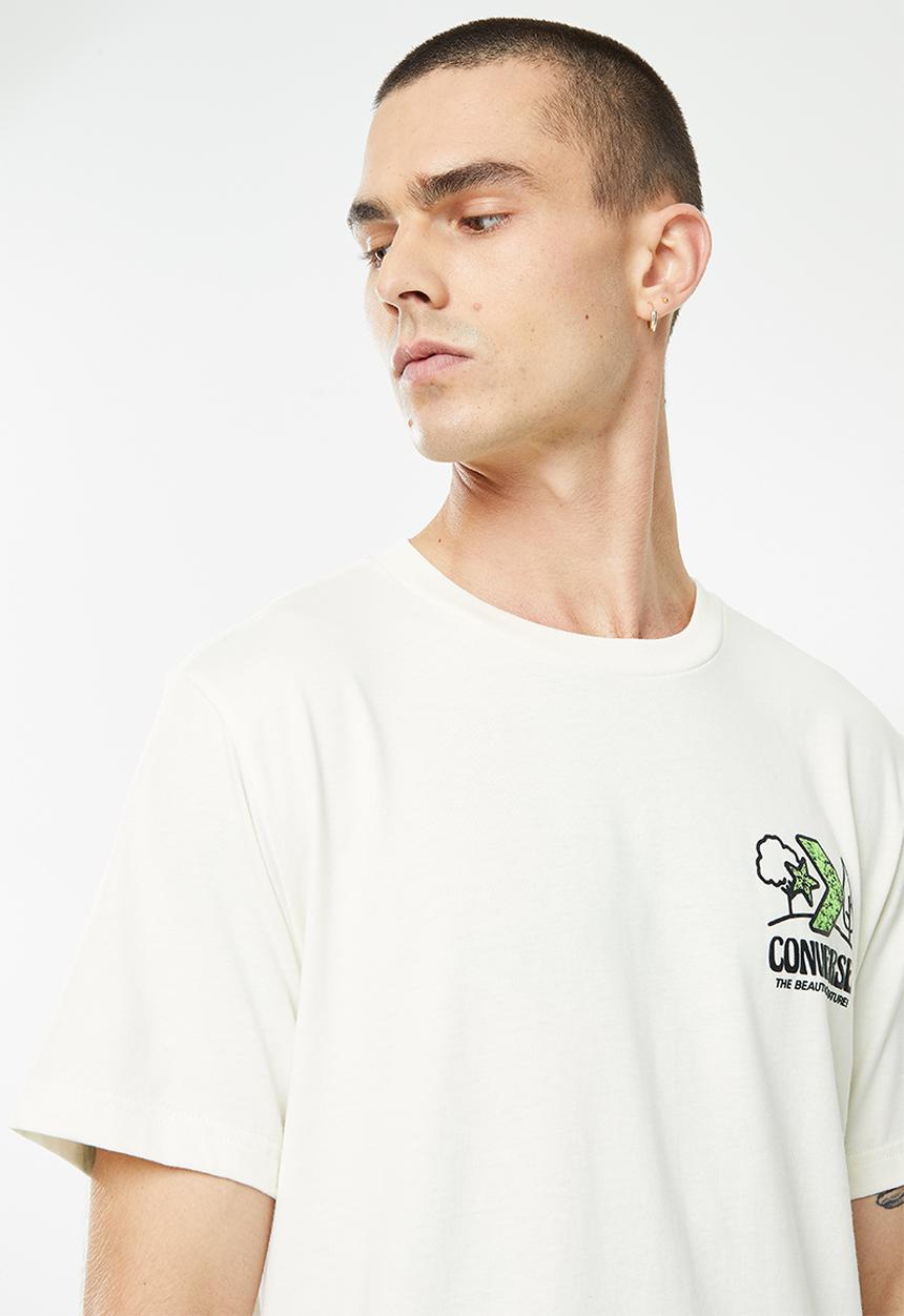 Converse - Landscape  centre tee - off white 