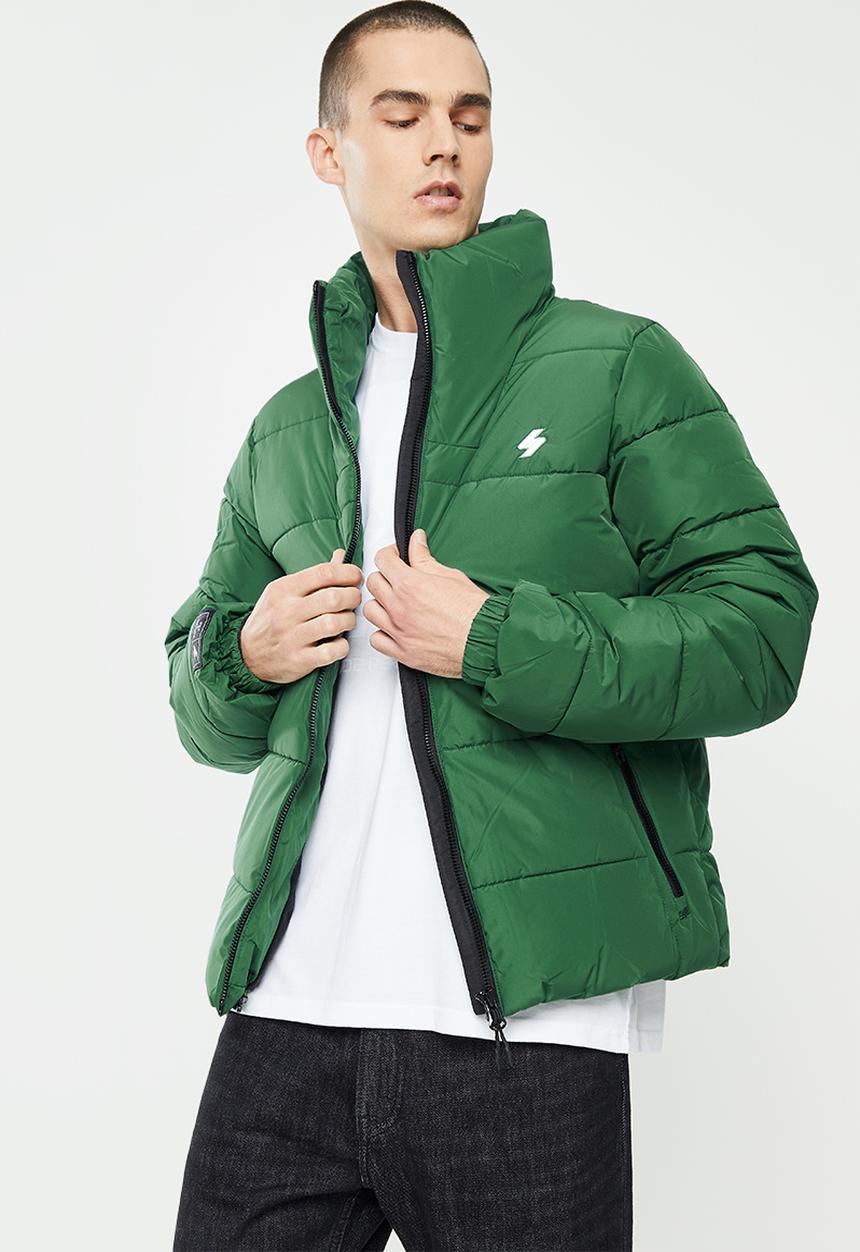 Superdry. - Non hooded sports puffer - dark green