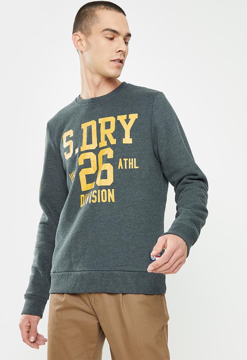 Superdry. - T&f crew - pine marl