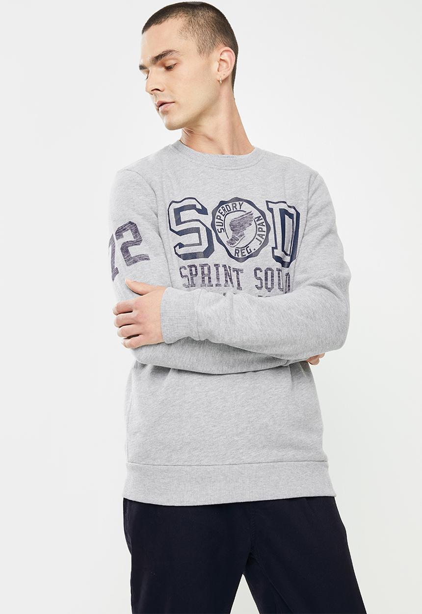 Superdry. - T&f crew - grey marl
