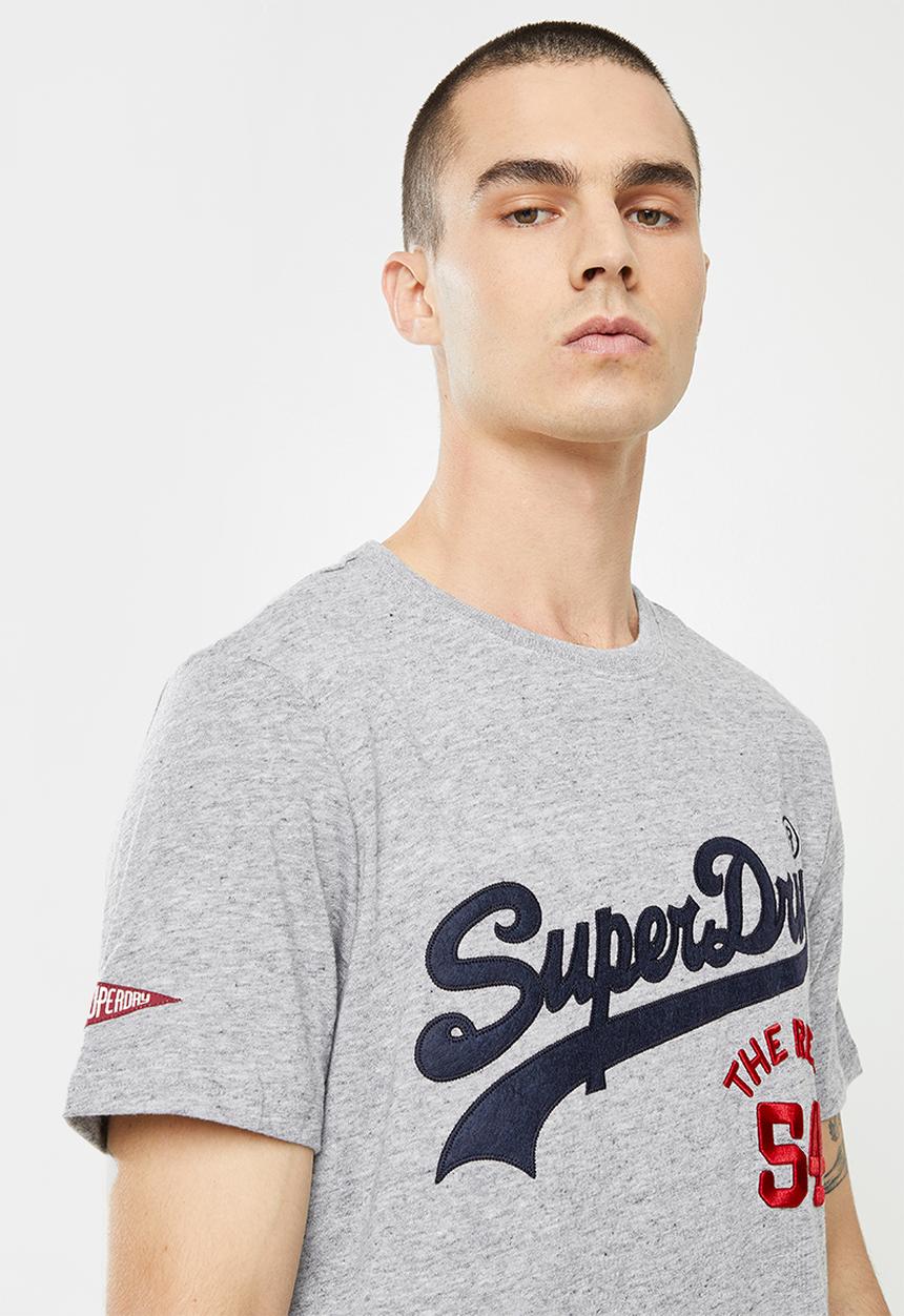 Superdry. - Vl source tee - athletic grey marl