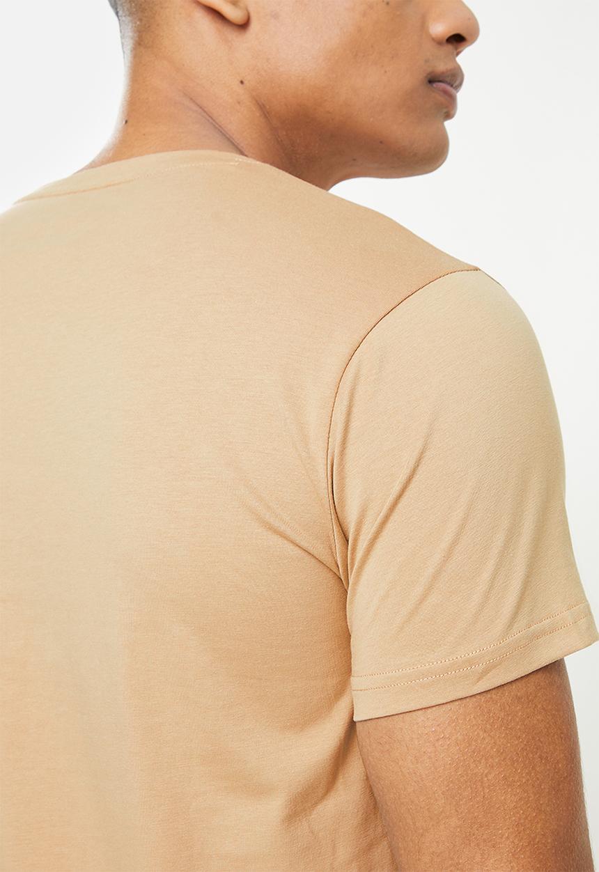Valenta - Valenta short sleeve v-neck tee - stone