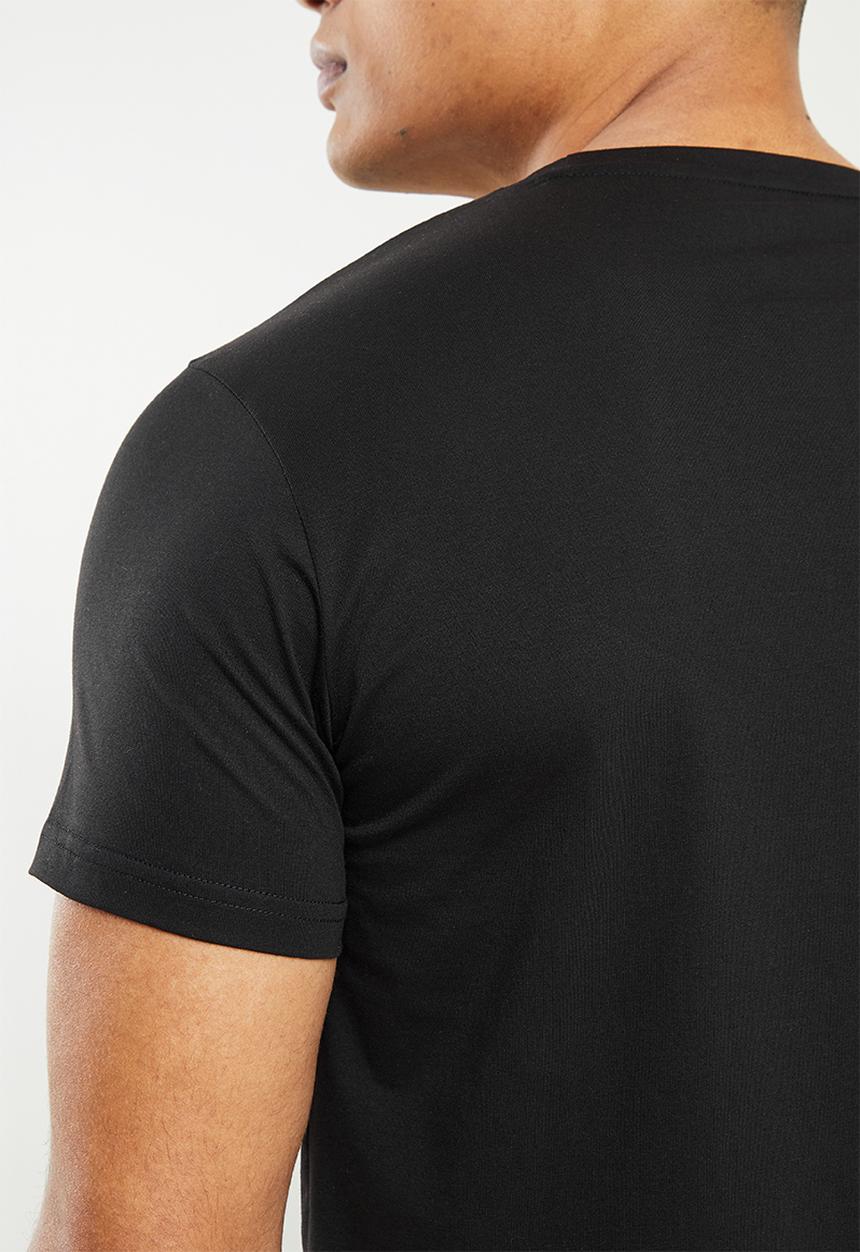 Valenta - Valenta short sleeve v-neck tee - black
