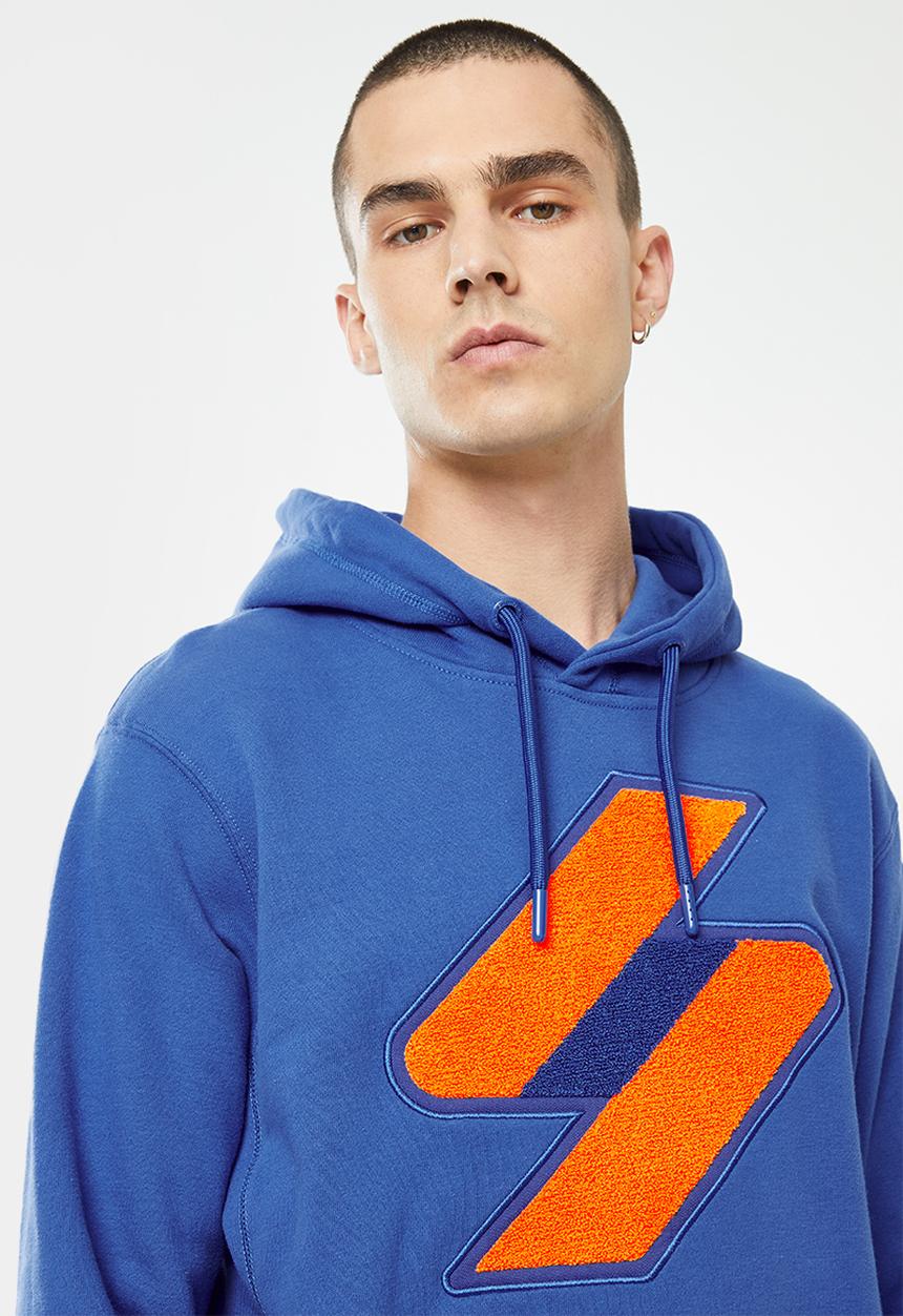 Superdry. - Superdry code logo che hood - royal