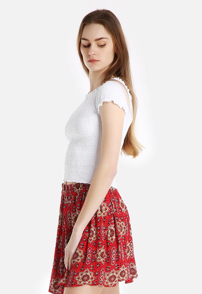 New Look - Shirred Bardot Gypsy Top