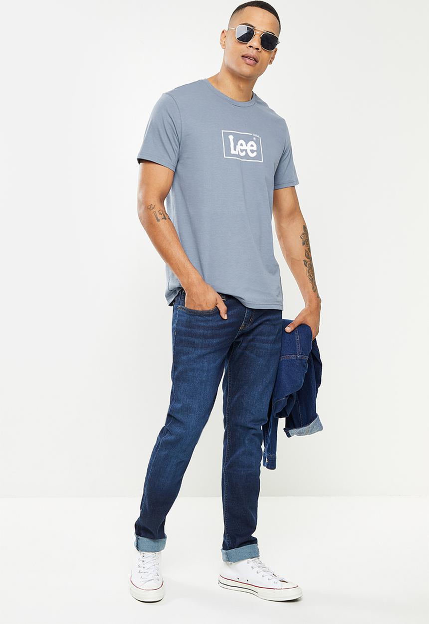 Lee  - Usa logo short sleeve tee - dark slate