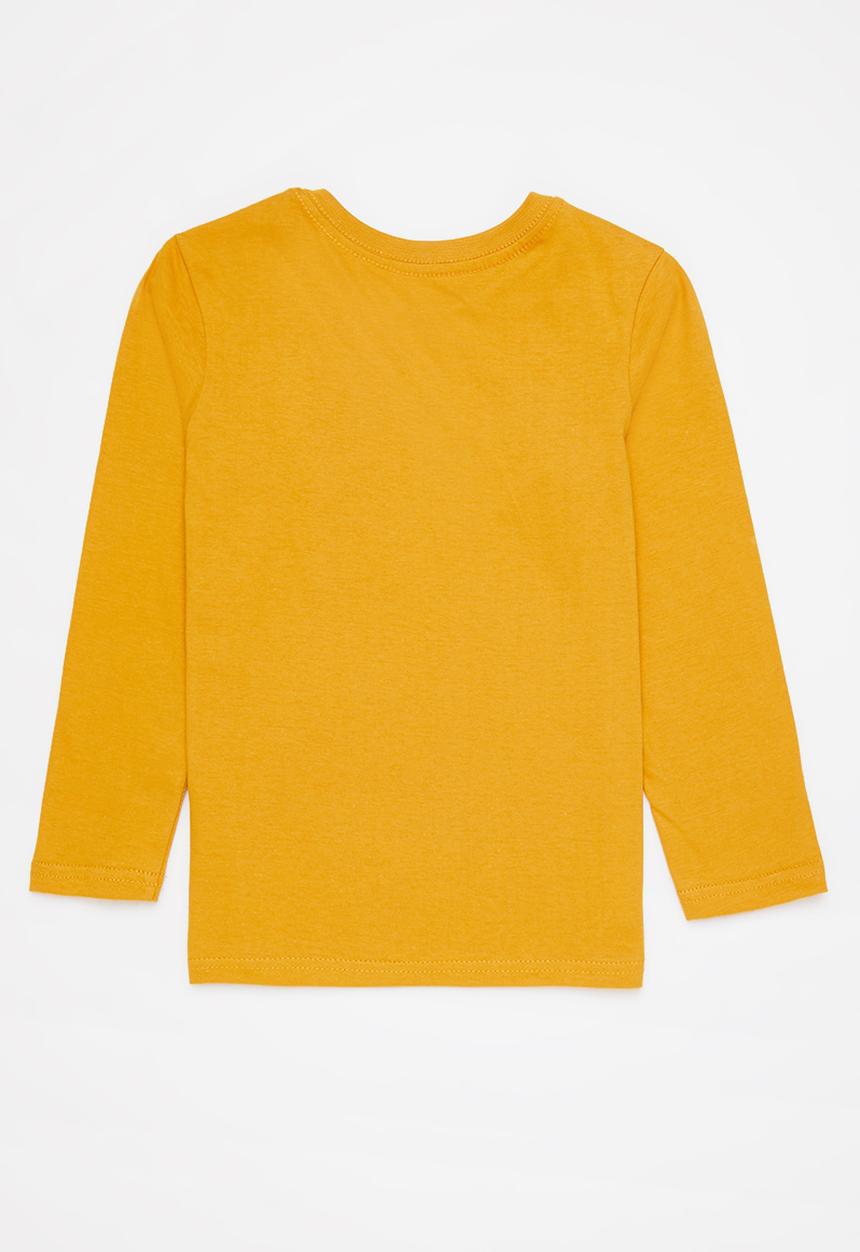 Pop Candy - 2 pack printed tee - milk & mustard