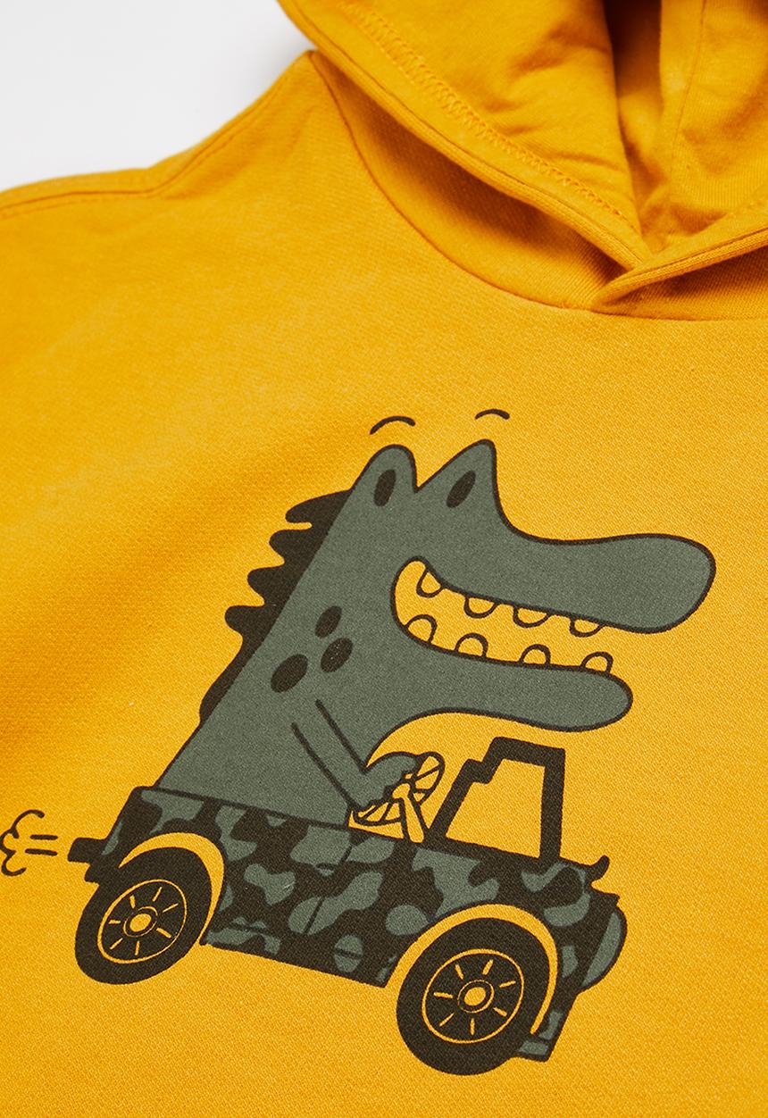 Pop Candy - Boys 2 pack graphic hooded sweatshirt - mustard/olive