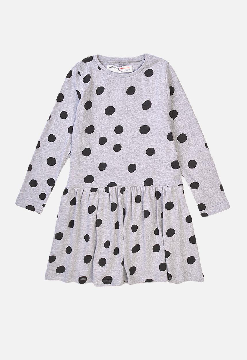 MINOTI - Polka dot basic dress - grey & black 