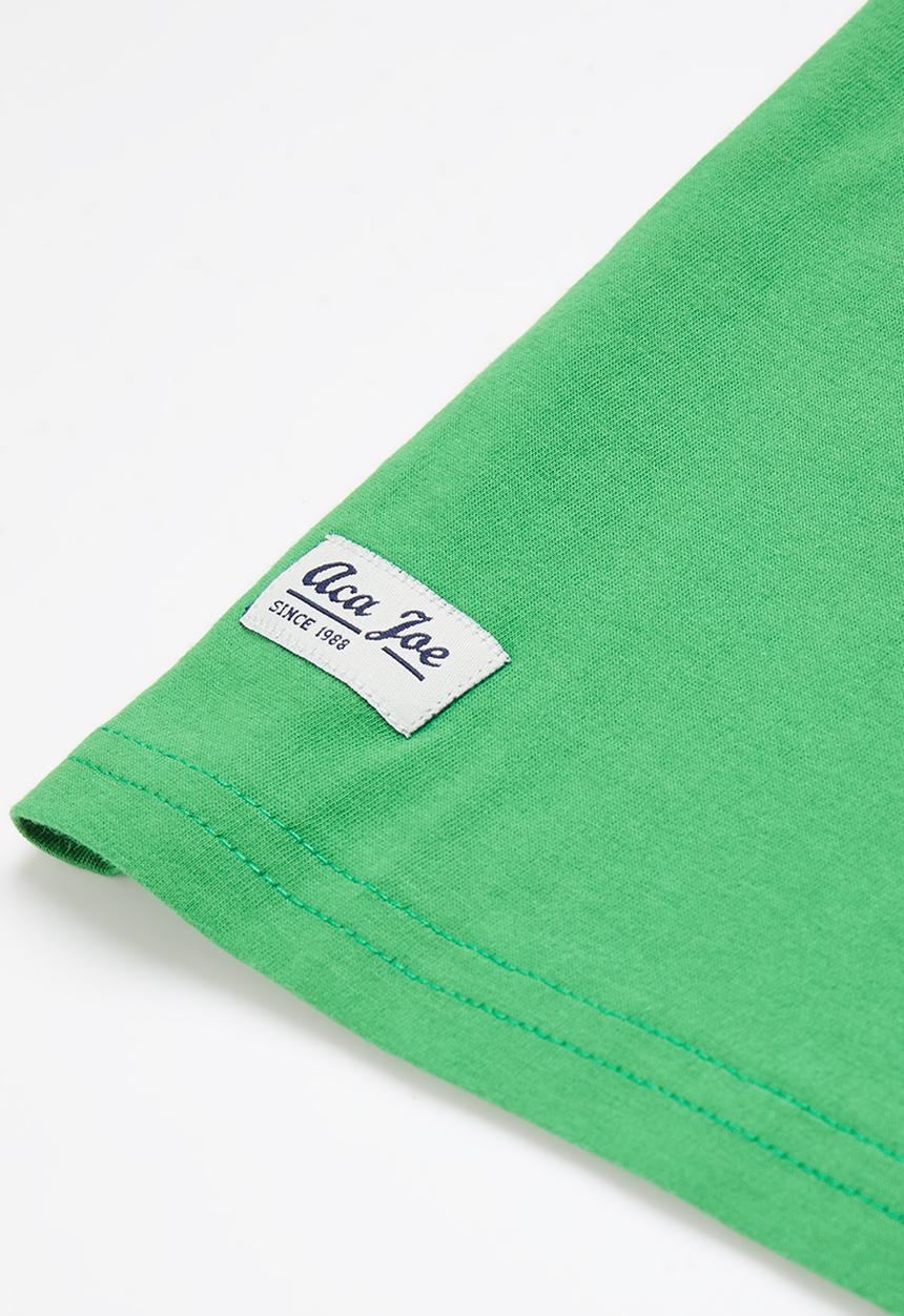 Aca Joe - Aca joe high square crew tee - green/blue