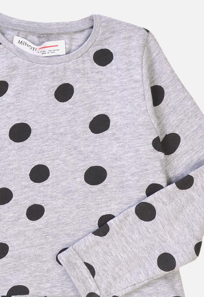 MINOTI - Polka dot basic dress - grey & black 