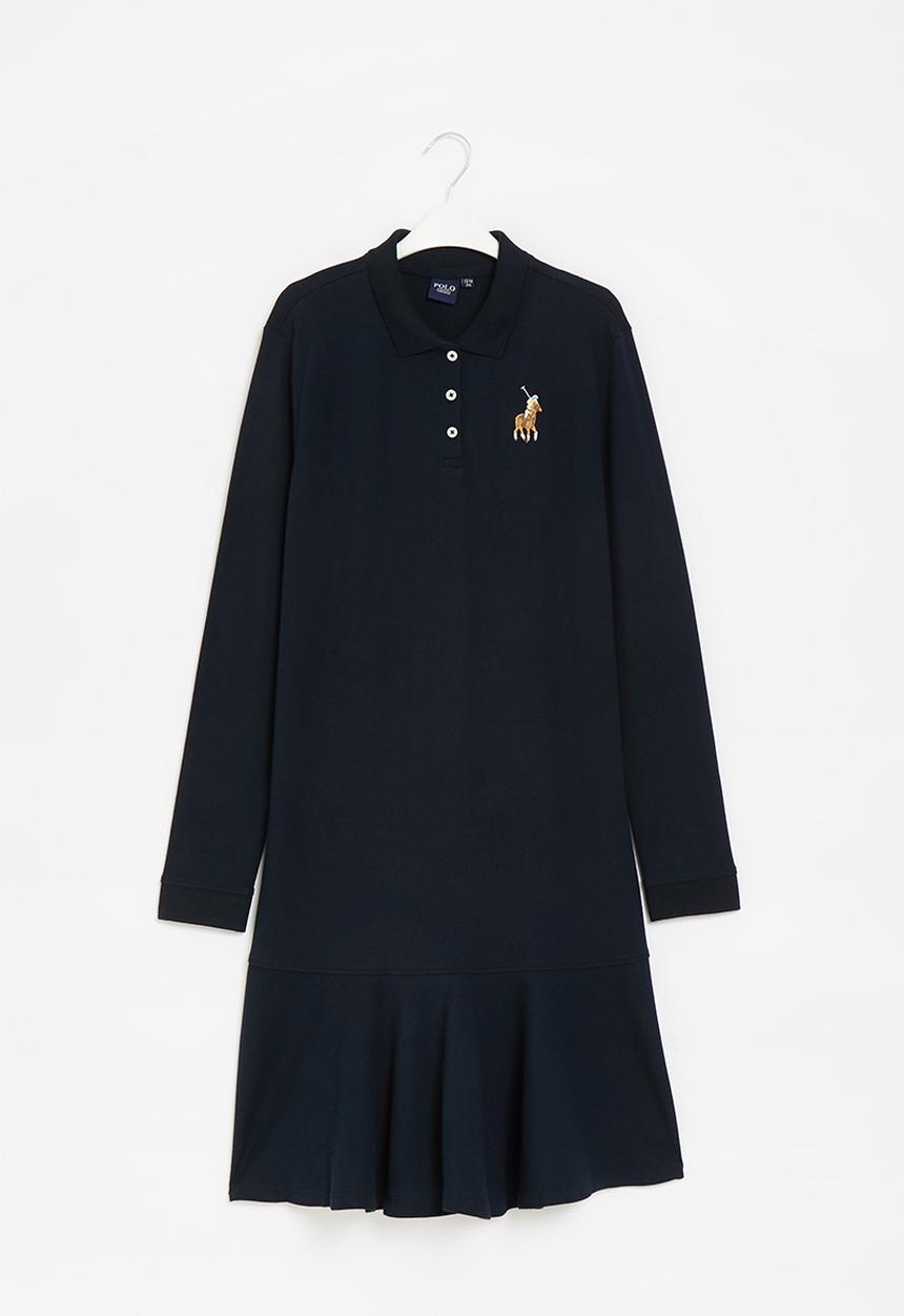 POLO - Girls long sleeve golfer dress - navy