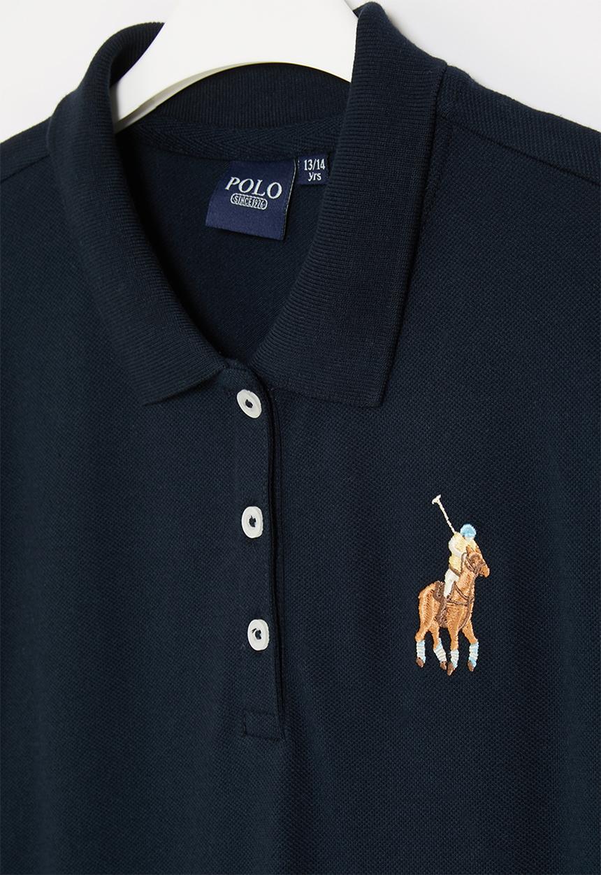 POLO - Girls long sleeve golfer dress - navy