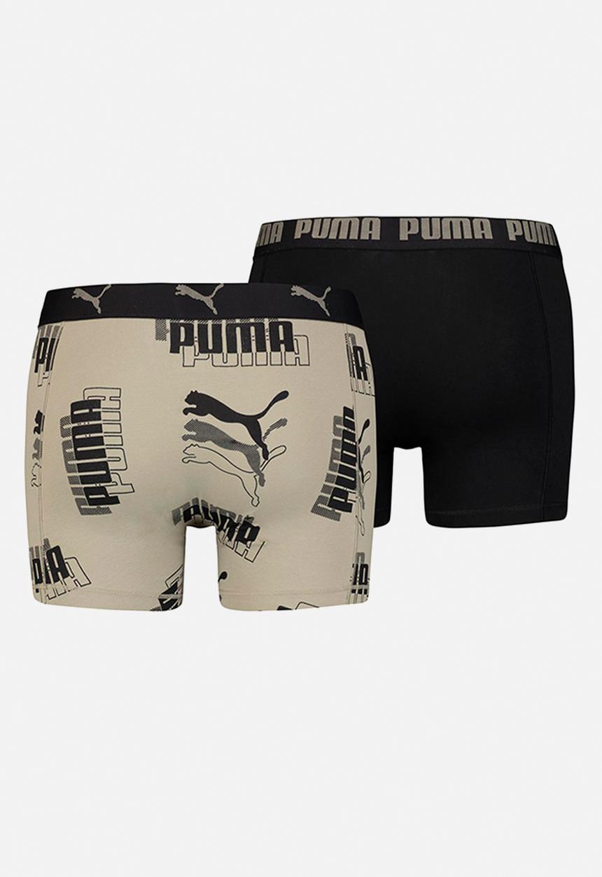 PUMA - Puma men logo print boxer 2p - sand combo