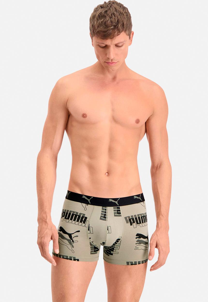 PUMA - Puma men logo print boxer 2p - sand combo