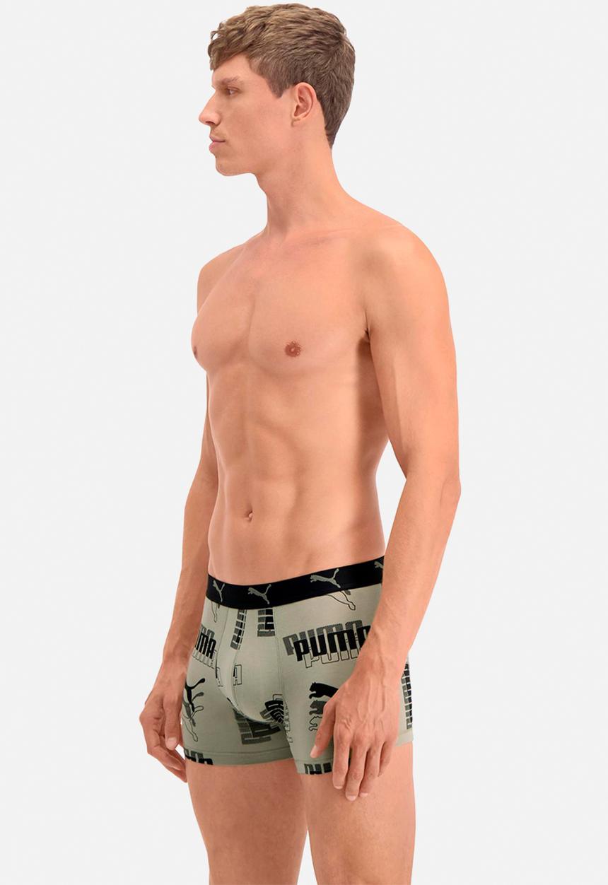 PUMA - Puma men logo print boxer 2p - sand combo