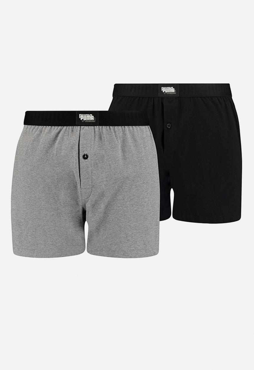 PUMA - Puma men loose fit jersey boxer 2p - black combo