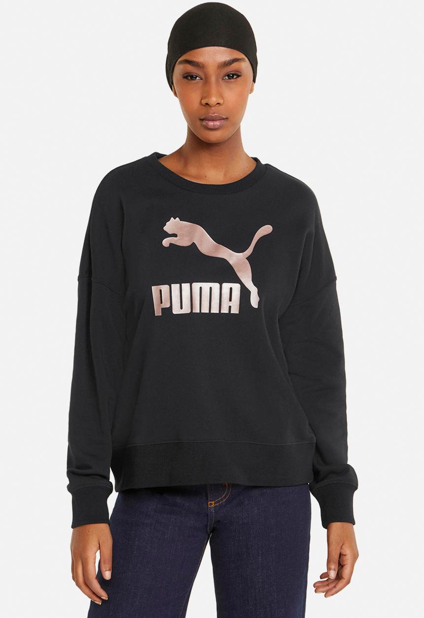 PUMA - Classic metallic logo crew tr - puma black & rose gold