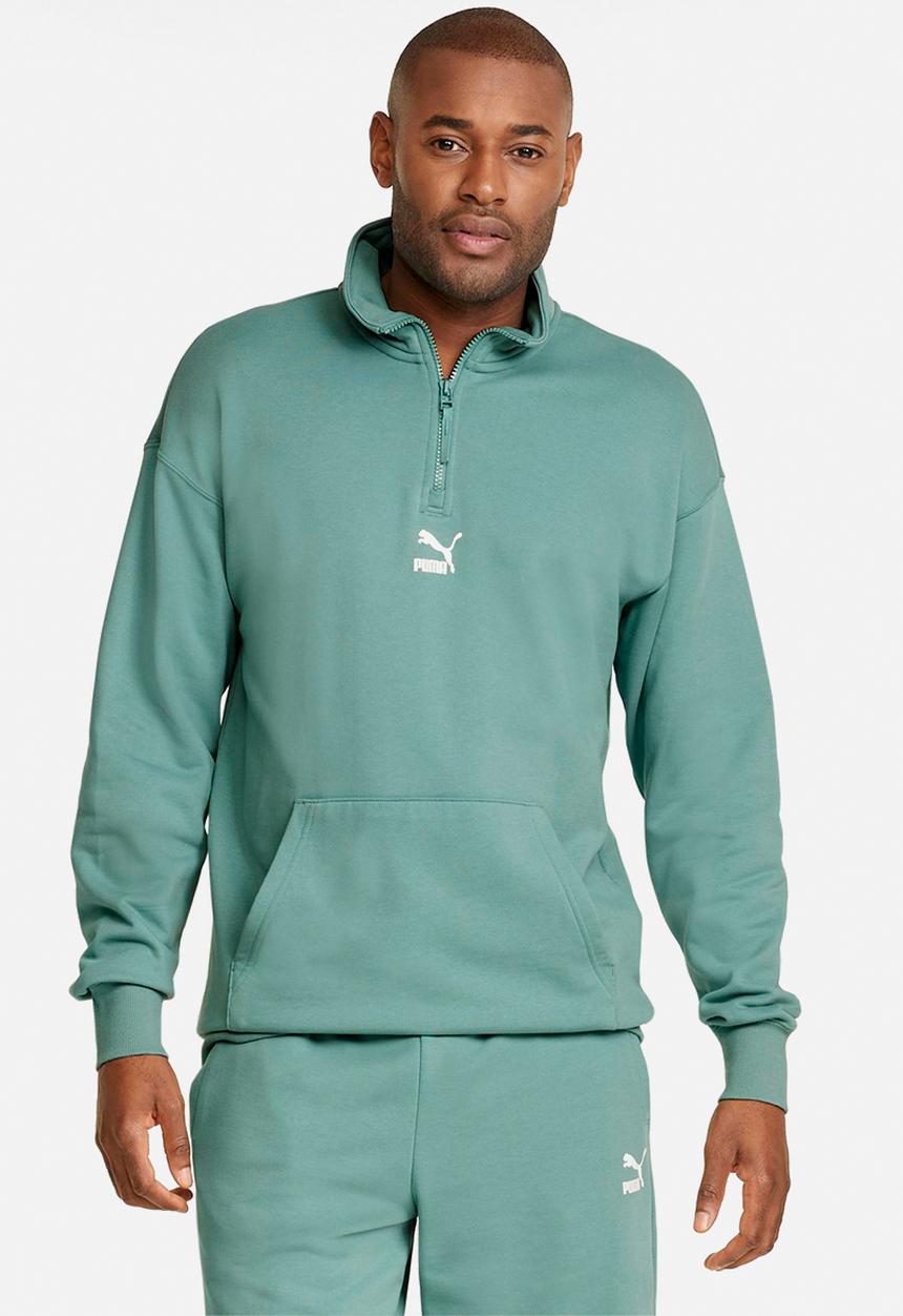PUMA - Classics half-zip crew tr - mineral blue