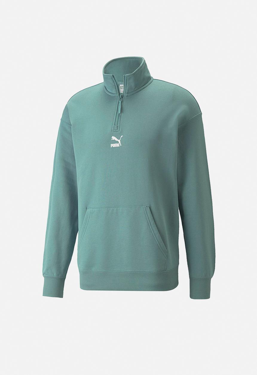 PUMA - Classics half-zip crew tr - mineral blue