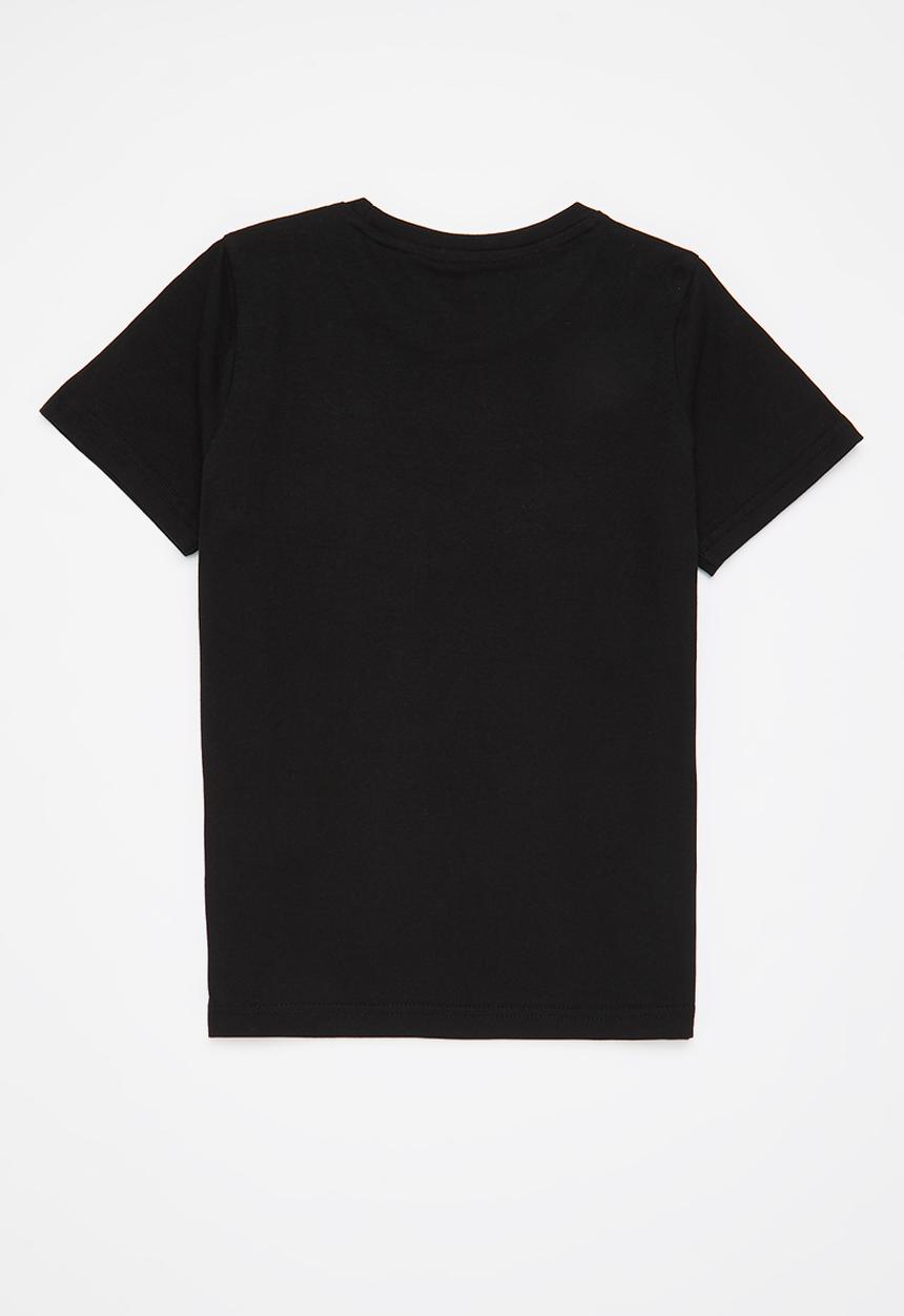 PUMA - Ess+ 2 col logo tee b - puma black-lemon