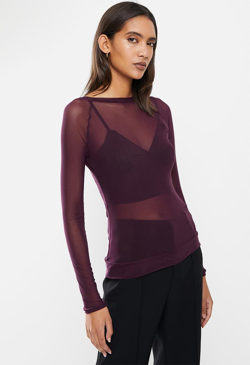 AMANDA LAIRD CHERRY - Platberg top - maroon