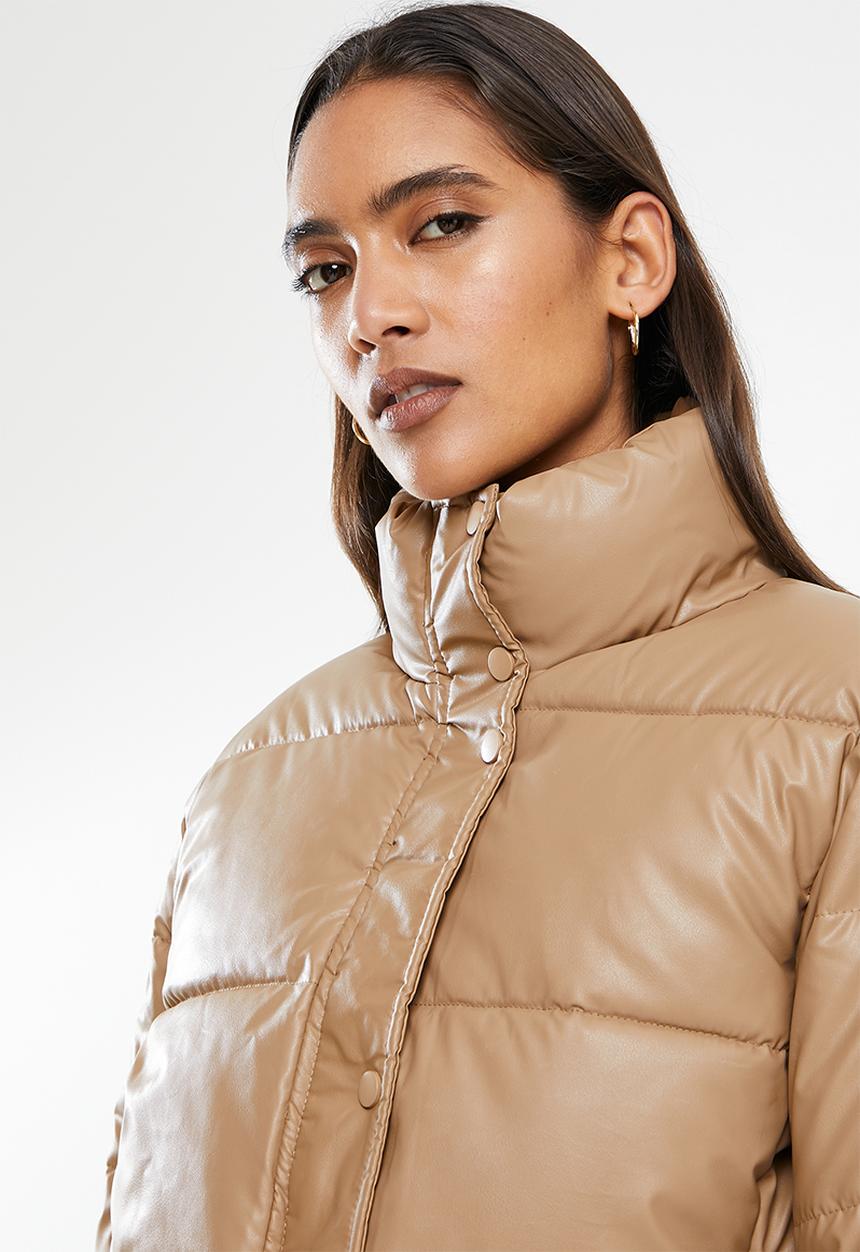 Stella Morgan - Long sleeve puffer jacket - latte