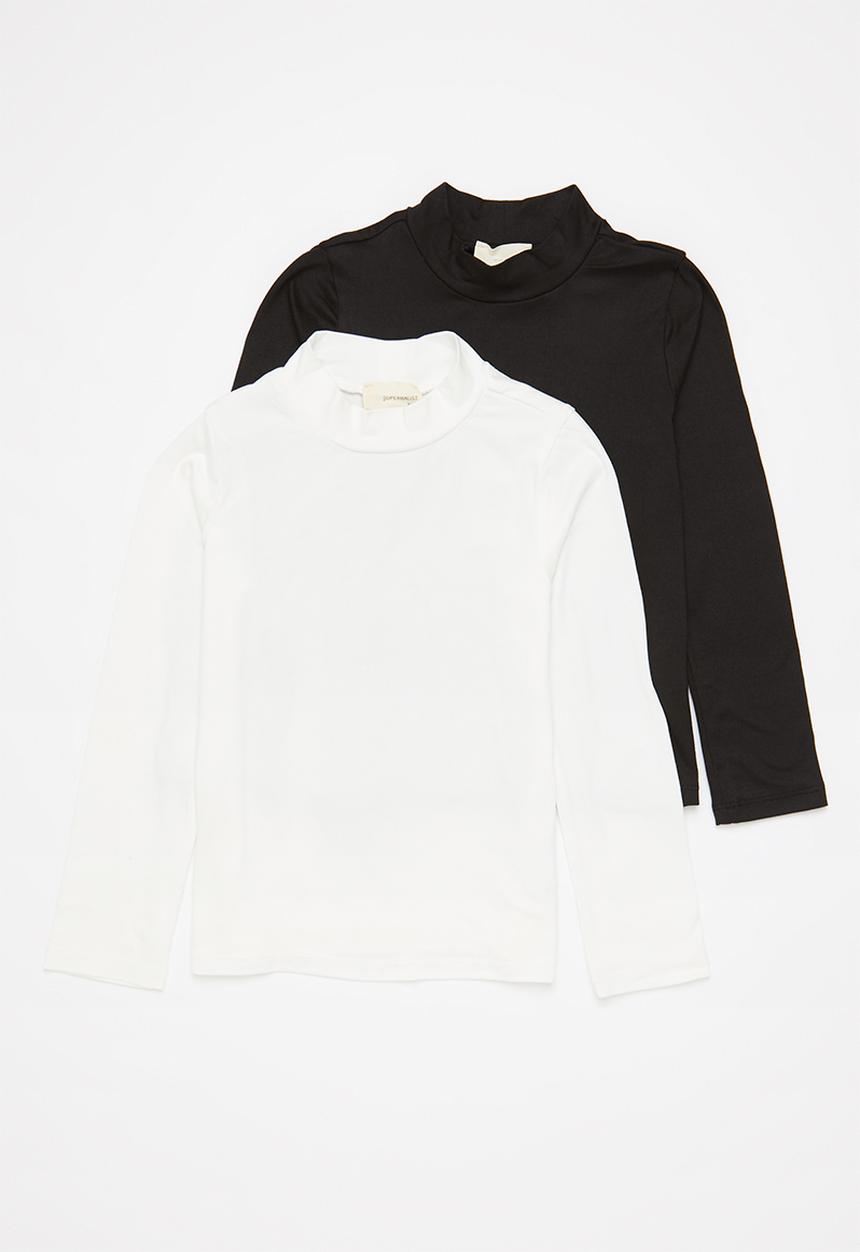 Superbalist Kids - 2 pack turtle neck - black & milk