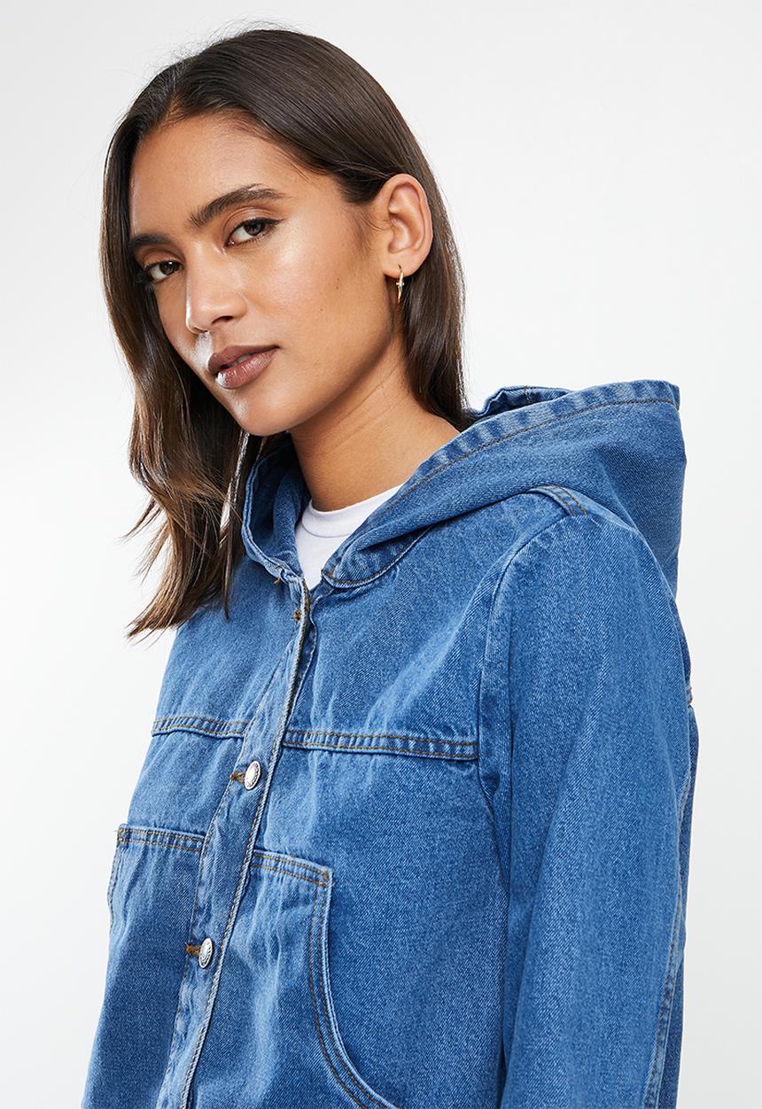 Noisy May - Maja long sleeve jacket - medium blue denim