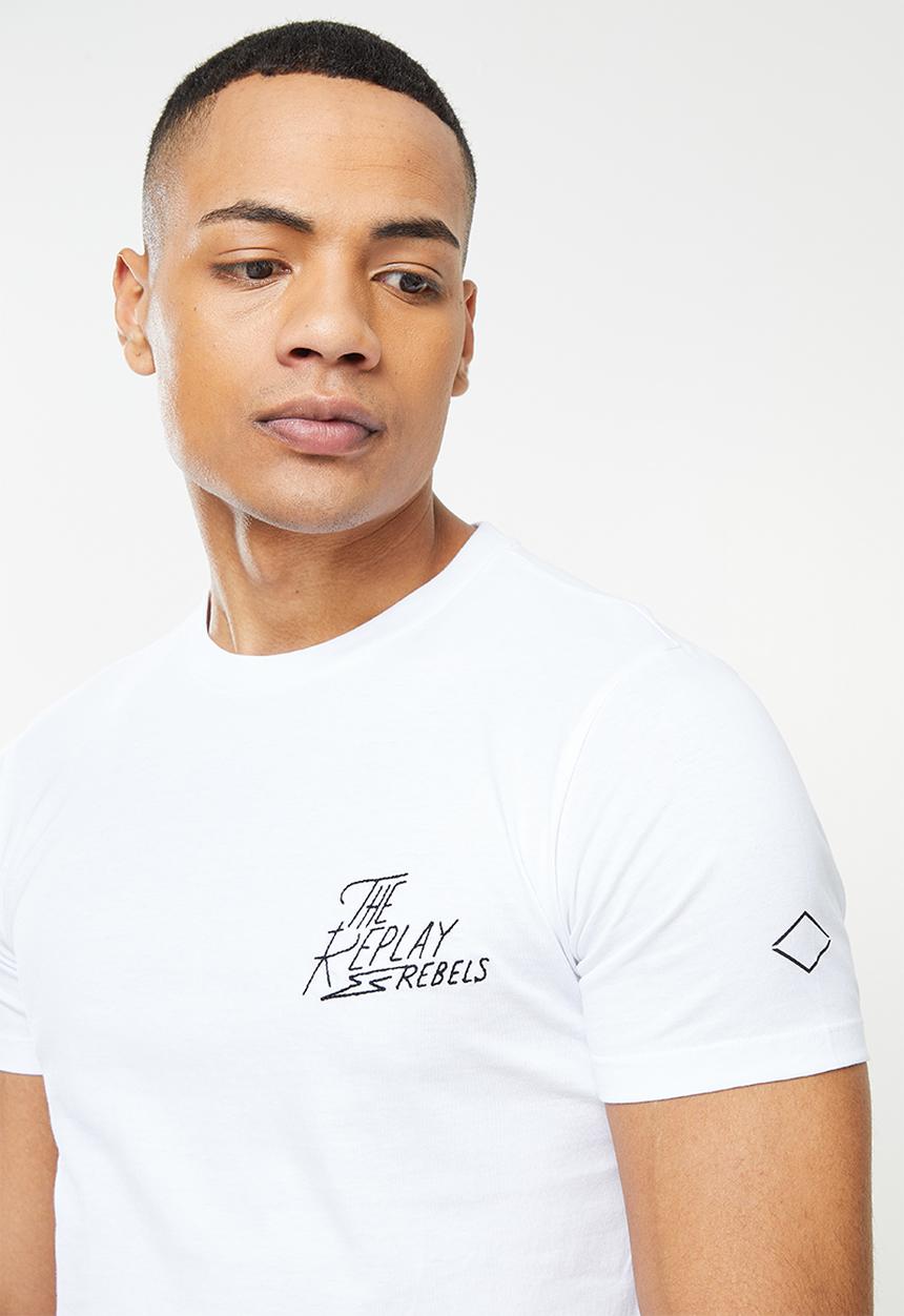 Replay - The replay printed tee - white