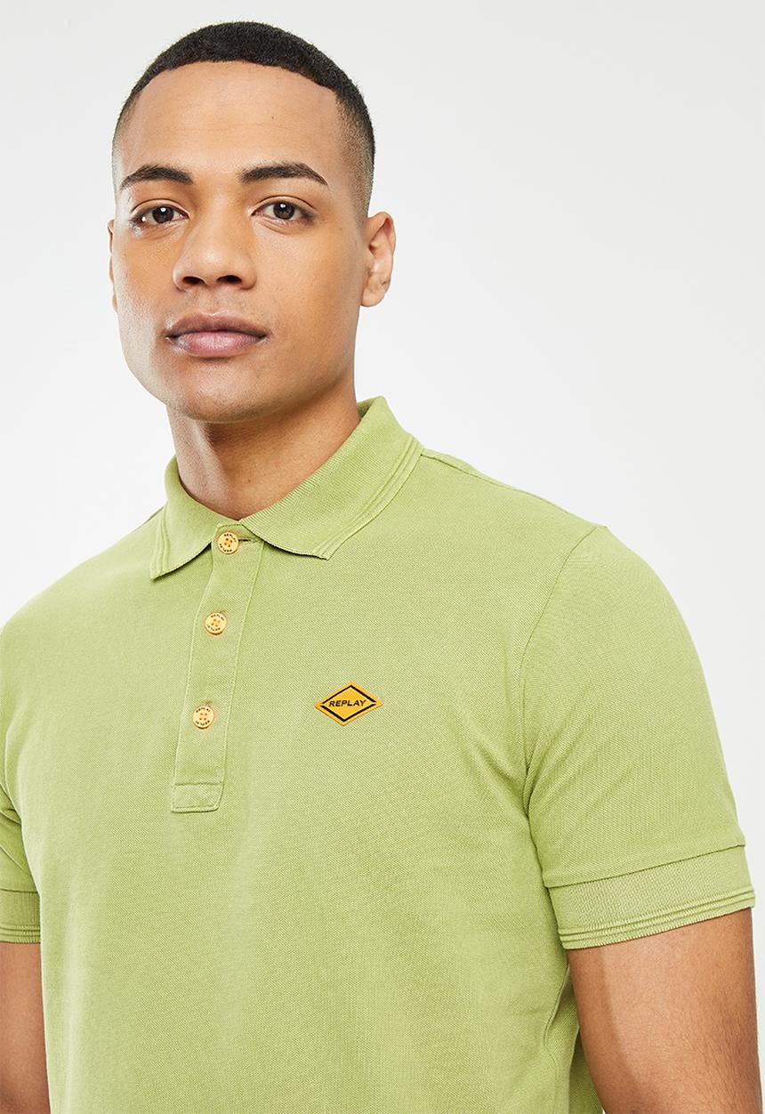 Replay - Replay washed golfer - olive