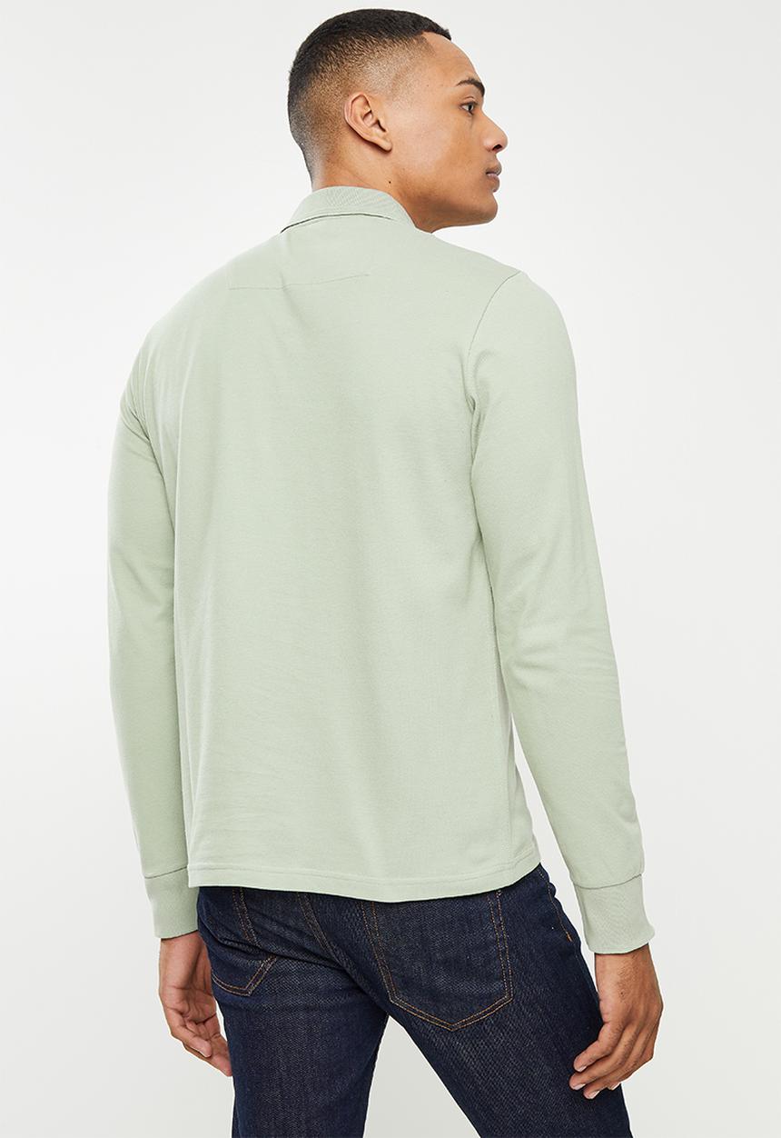 Replay - Replay stretch long sleeve polo - green