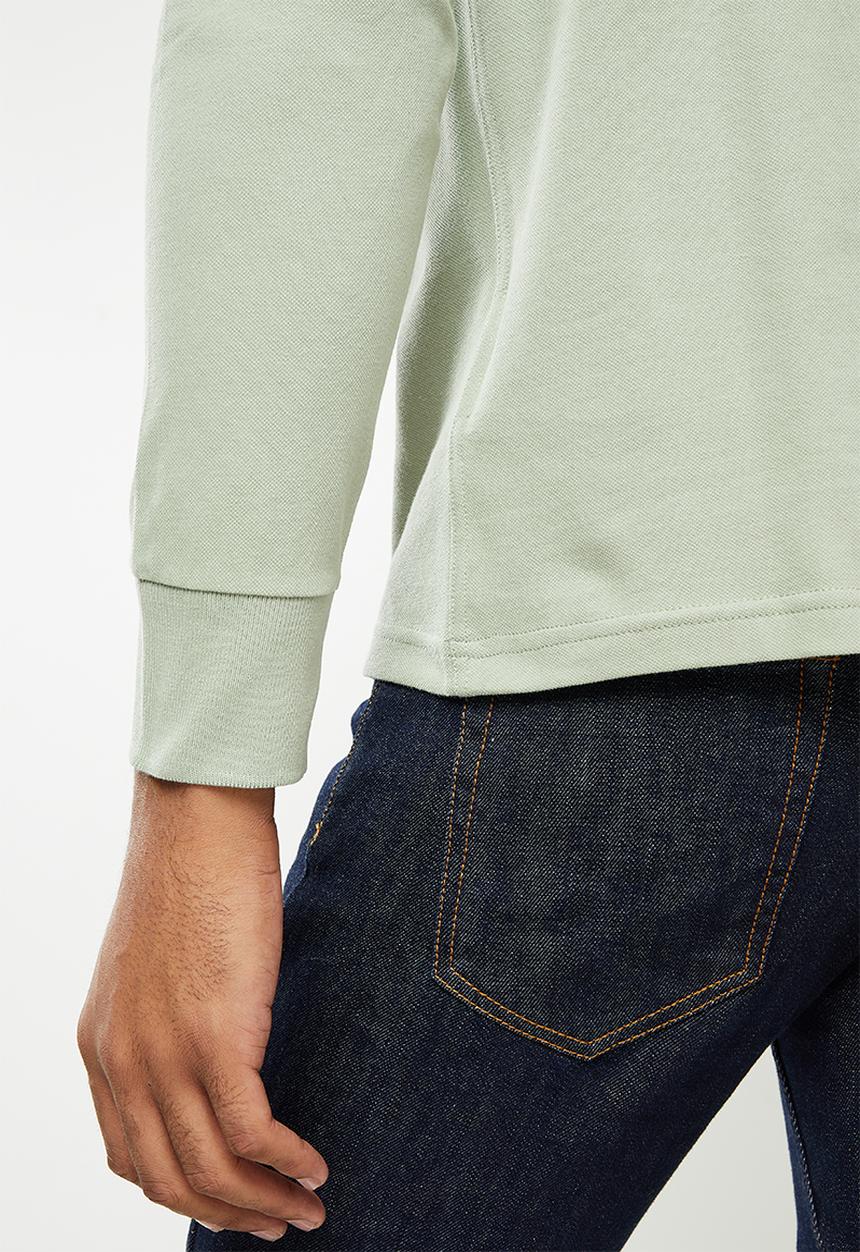 Replay - Replay stretch long sleeve polo - green