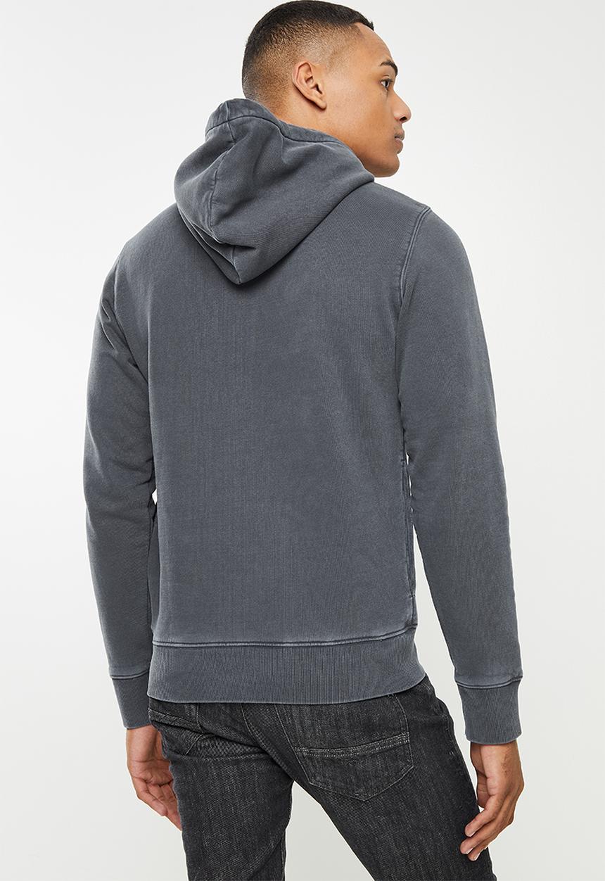 Replay - Replay washed printed hood - blue