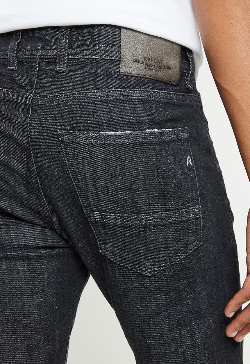 Replay - Tapered denim jeans - black
