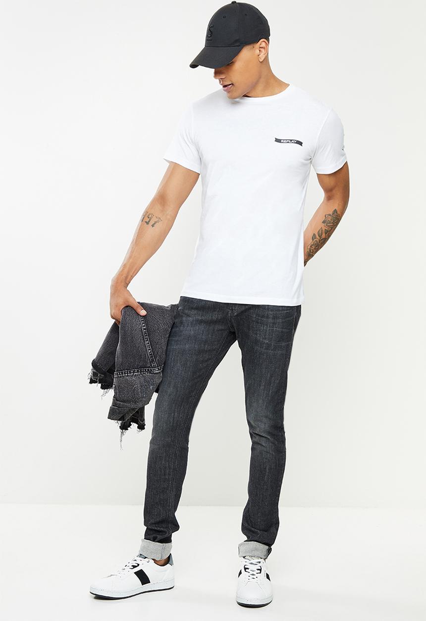 Replay - Tapered denim jeans - black