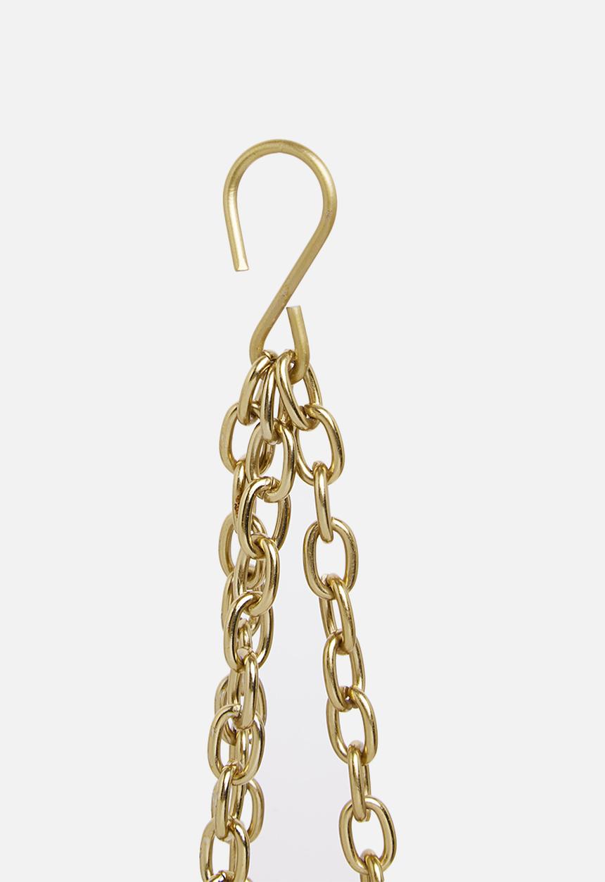 Sixth Floor - Bobo iron hanging planter - gold