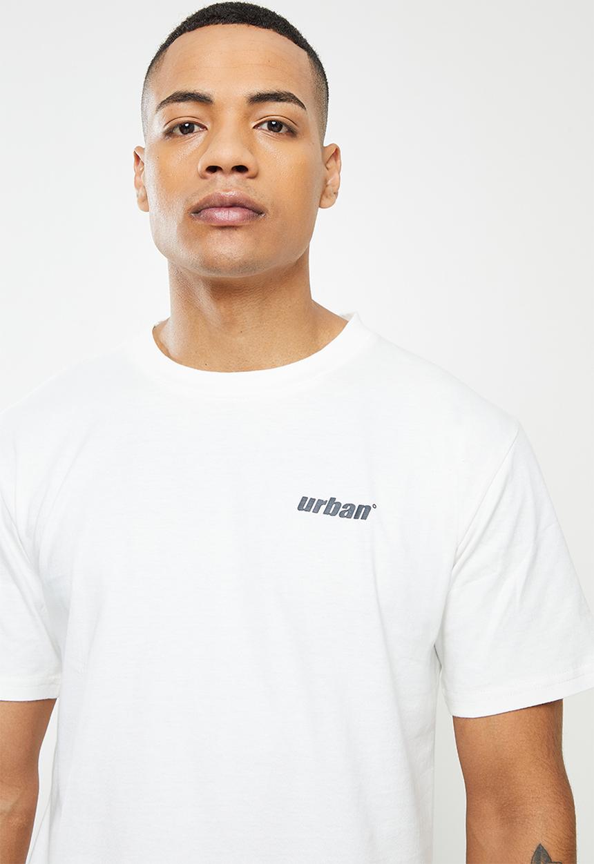 urban° - Urban big back print crew tee - winter white