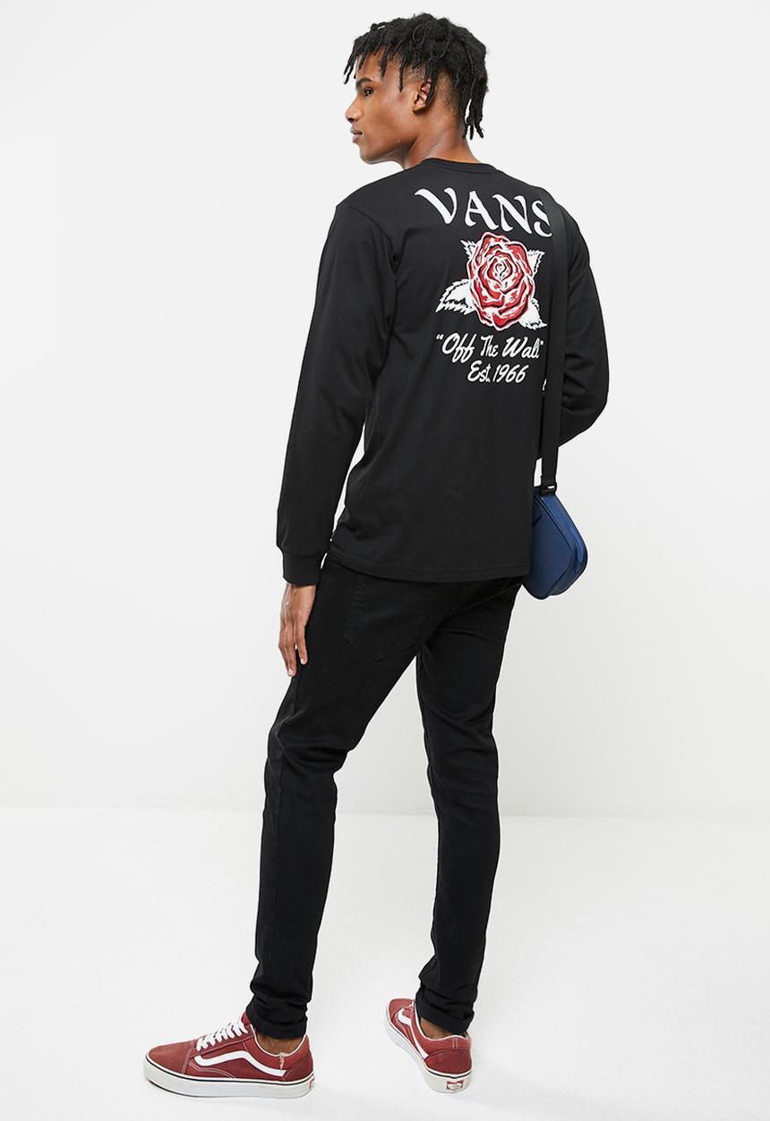 Vans - Tattoo rose long sleeve - black